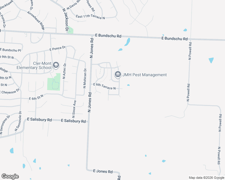 map of restaurants, bars, coffee shops, grocery stores, and more near 19707 East 6th Terrace North in Independence