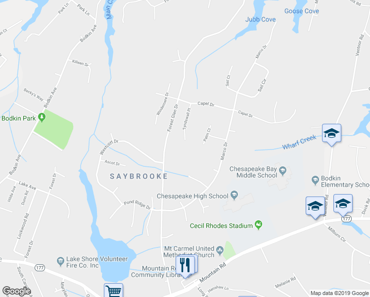 map of restaurants, bars, coffee shops, grocery stores, and more near 8313 Tyndswall Place in Pasadena