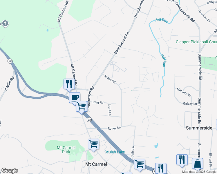map of restaurants, bars, coffee shops, grocery stores, and more near 473 Tecumseh Drive in Cincinnati