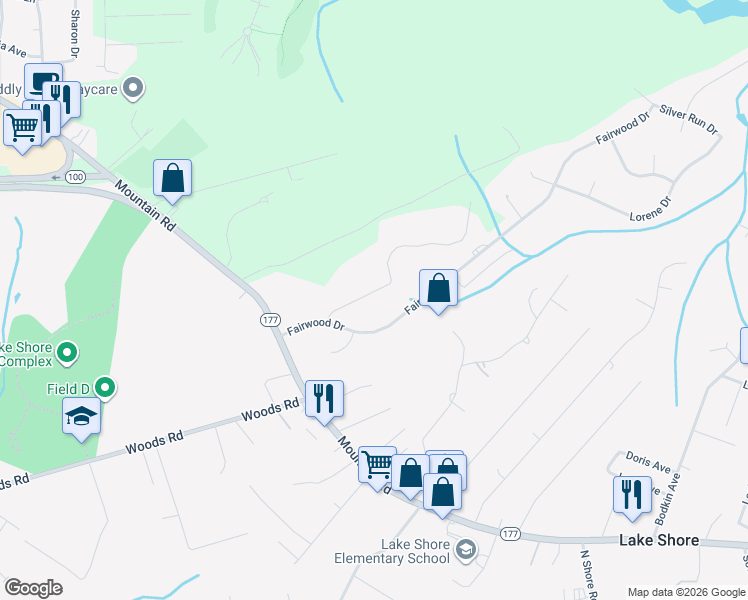 map of restaurants, bars, coffee shops, grocery stores, and more near 8341 Woodland Road in Pasadena