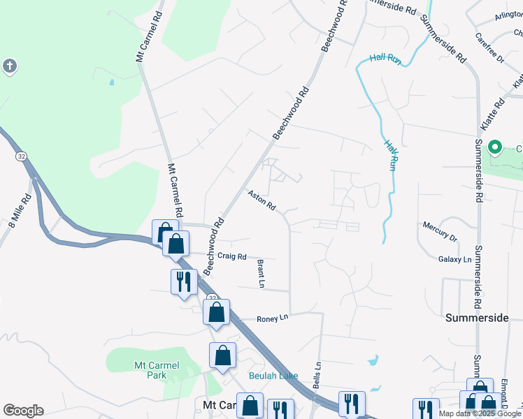 map of restaurants, bars, coffee shops, grocery stores, and more near 491 Halifax Circle in Cincinnati