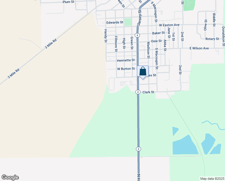 map of restaurants, bars, coffee shops, grocery stores, and more near 604 Charles Street in Gillespie