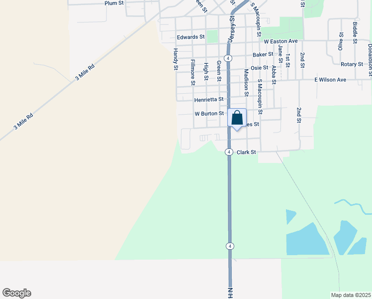map of restaurants, bars, coffee shops, grocery stores, and more near 604 Charles Street in Gillespie