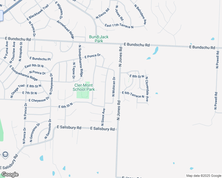 map of restaurants, bars, coffee shops, grocery stores, and more near 705 North Sioux Avenue in Independence
