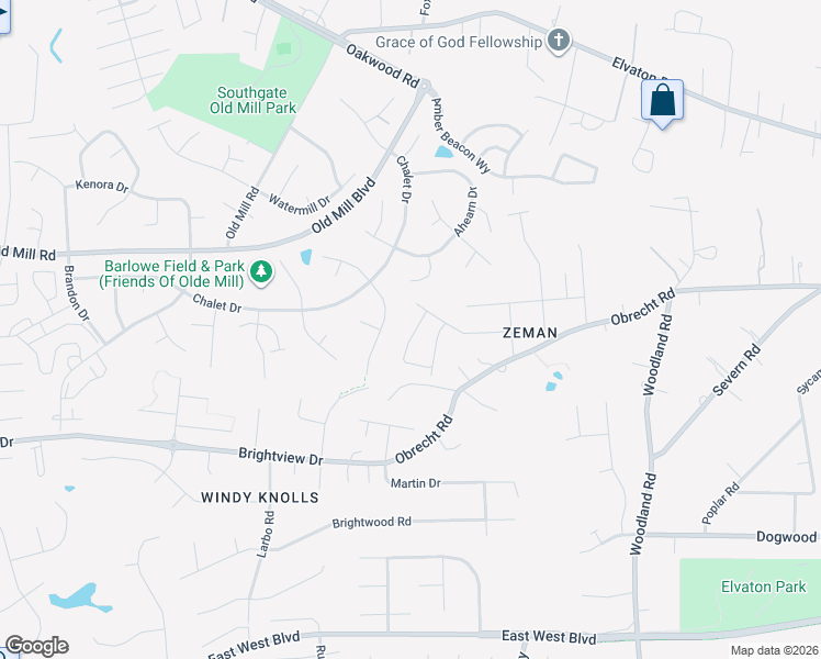 map of restaurants, bars, coffee shops, grocery stores, and more near 8321 Kippis Road in Millersville