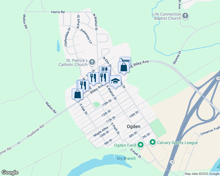 map of restaurants, bars, coffee shops, grocery stores, and more near 229 14th Street in Ogden