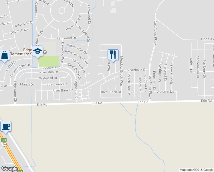 map of restaurants, bars, coffee shops, grocery stores, and more near 5562 Rock Cliff Court in Marysville