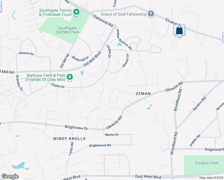 map of restaurants, bars, coffee shops, grocery stores, and more near 8333 Kippis Road in Millersville