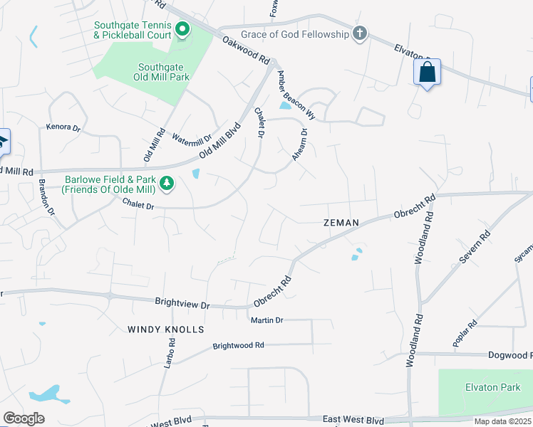map of restaurants, bars, coffee shops, grocery stores, and more near 8333 Kippis Road in Millersville
