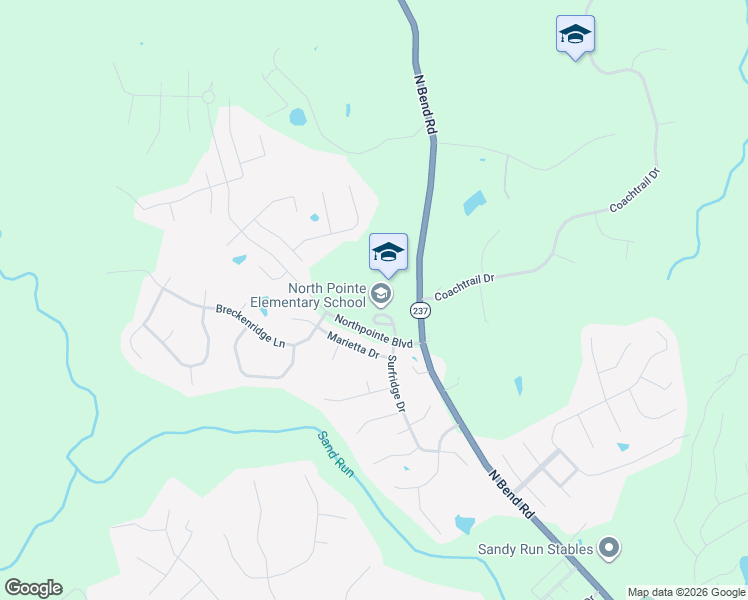 map of restaurants, bars, coffee shops, grocery stores, and more near 875 N Bend Rd in Boone