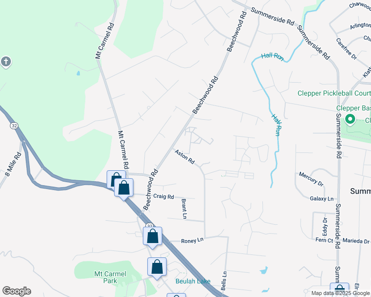 map of restaurants, bars, coffee shops, grocery stores, and more near 491 Halifax Circle in Cincinnati