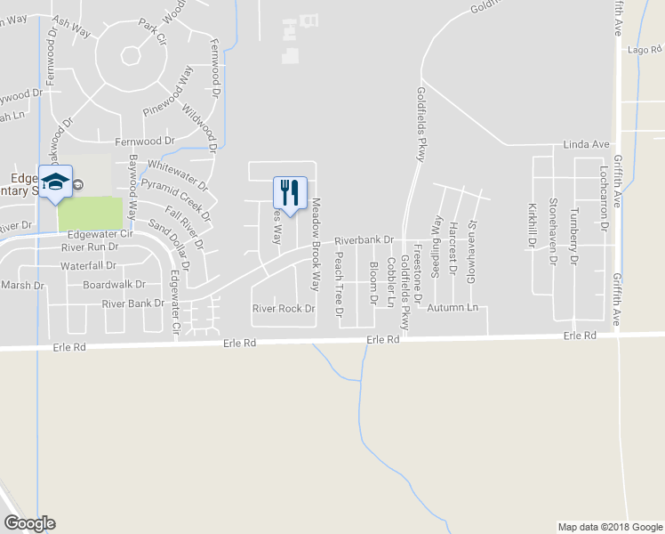 map of restaurants, bars, coffee shops, grocery stores, and more near 5600 Peachtree Drive in Marysville