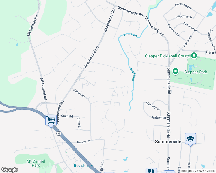 map of restaurants, bars, coffee shops, grocery stores, and more near 1147 Telluride Drive in Cincinnati