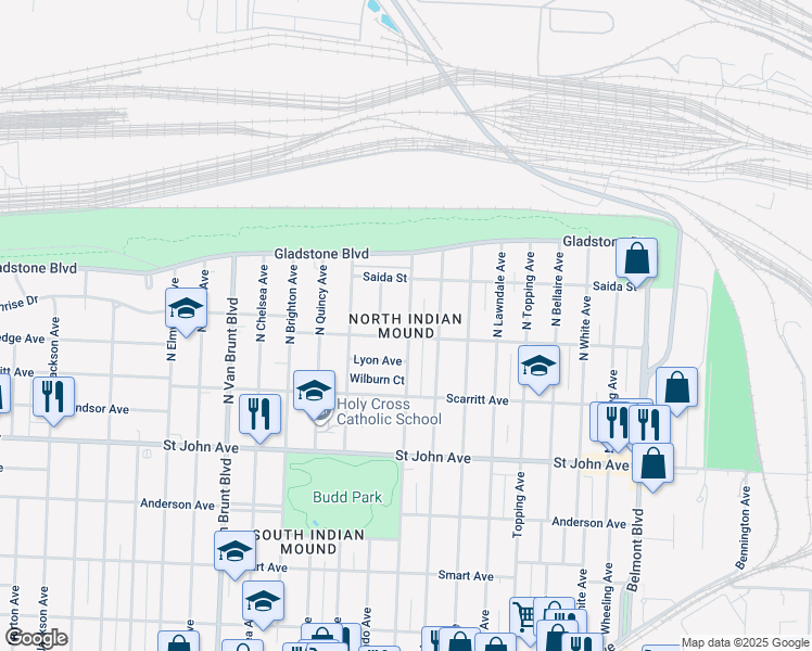 map of restaurants, bars, coffee shops, grocery stores, and more near in Kansas City
