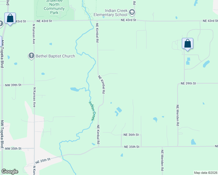 map of restaurants, bars, coffee shops, grocery stores, and more near 3780 Northeast Kimbal Road in Topeka