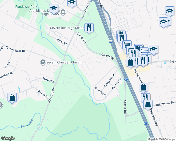 map of restaurants, bars, coffee shops, grocery stores, and more near 914 Wagner Farm Court in Millersville