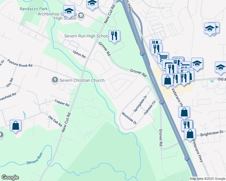 map of restaurants, bars, coffee shops, grocery stores, and more near 914 Wagner Farm Court in Millersville