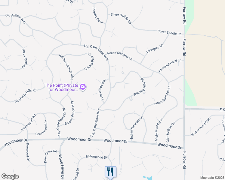 map of restaurants, bars, coffee shops, grocery stores, and more near 602 Winding Hills Road in Monument