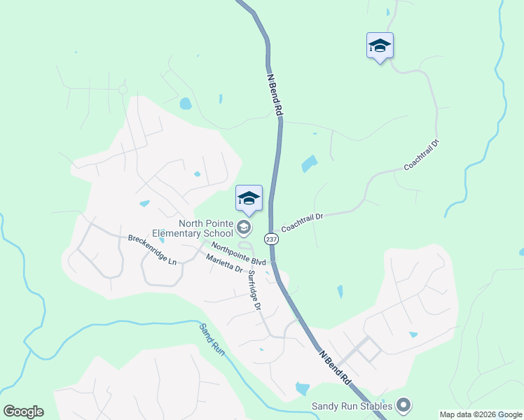 map of restaurants, bars, coffee shops, grocery stores, and more near 803 North Bend Road in Hebron
