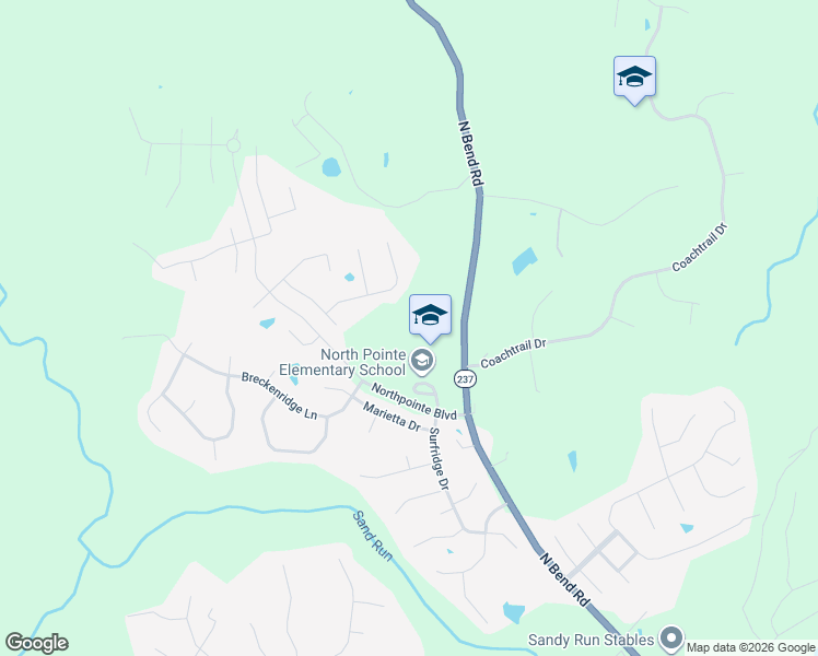 map of restaurants, bars, coffee shops, grocery stores, and more near 803 North Bend Road in Hebron