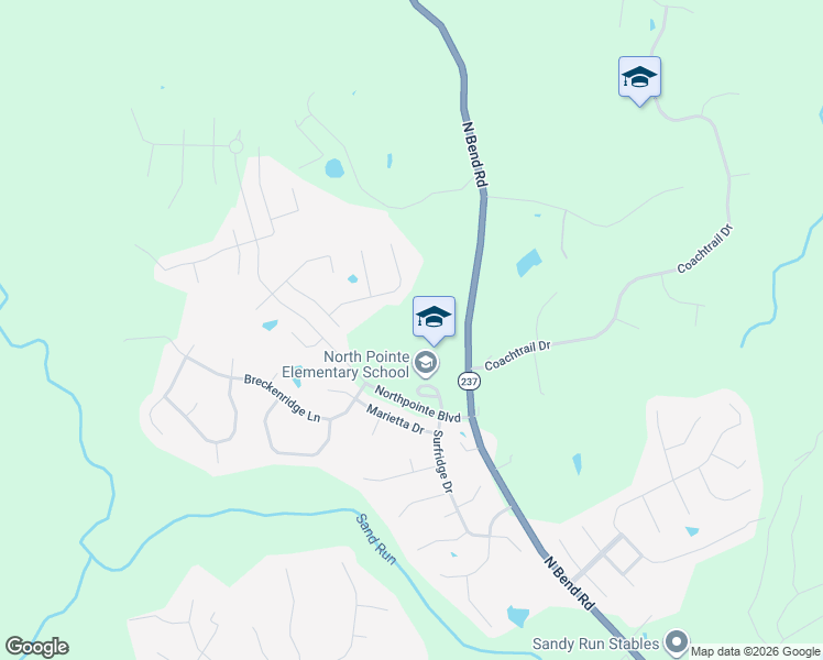 map of restaurants, bars, coffee shops, grocery stores, and more near 803 North Bend Road in Hebron