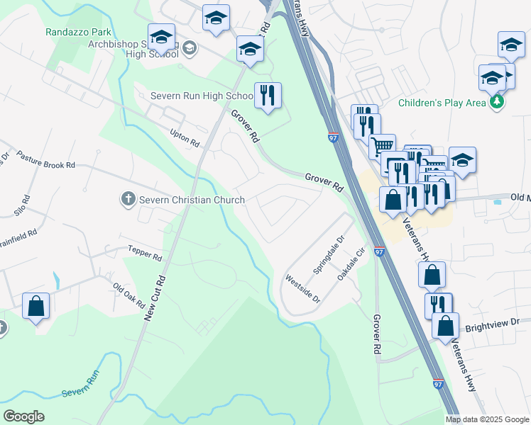 map of restaurants, bars, coffee shops, grocery stores, and more near 905 Wagner Farm Court in Millersville