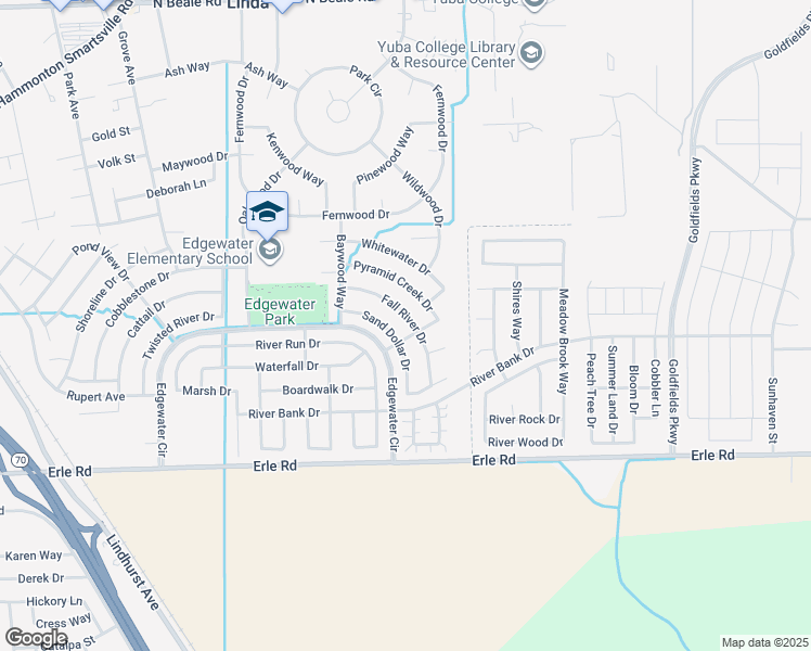 map of restaurants, bars, coffee shops, grocery stores, and more near 1944 Fall River Drive in Marysville