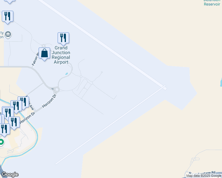 map of restaurants, bars, coffee shops, grocery stores, and more near 2864 Aviators Way in Grand Junction