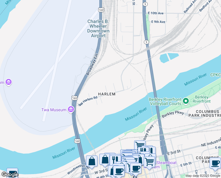 map of restaurants, bars, coffee shops, grocery stores, and more near in Kansas City