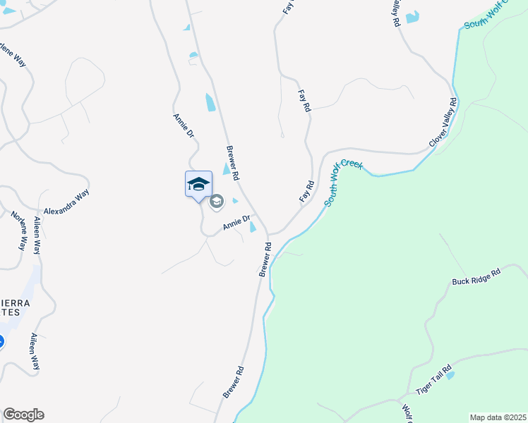 map of restaurants, bars, coffee shops, grocery stores, and more near 16501 Brewer Road in Grass Valley