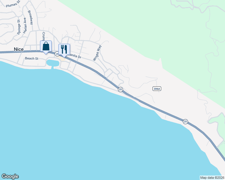 map of restaurants, bars, coffee shops, grocery stores, and more near 4096 Lakeshore Boulevard in Nice