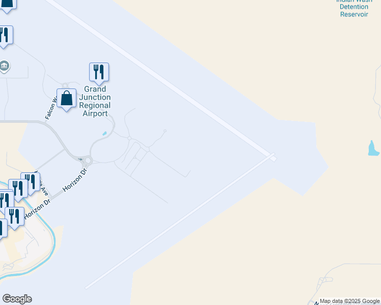 map of restaurants, bars, coffee shops, grocery stores, and more near 2864 Aviators Way in Grand Junction