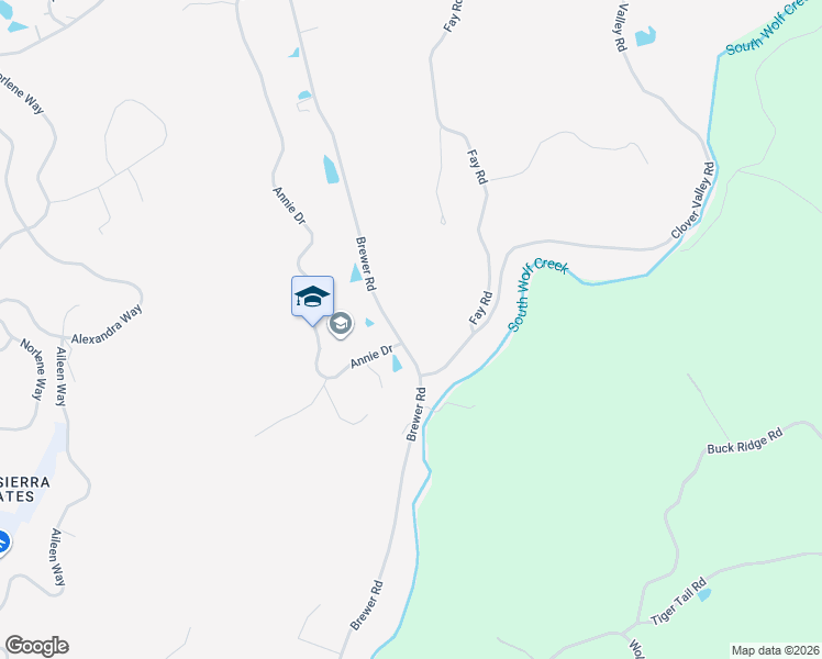 map of restaurants, bars, coffee shops, grocery stores, and more near 16501 Brewer Road in Grass Valley