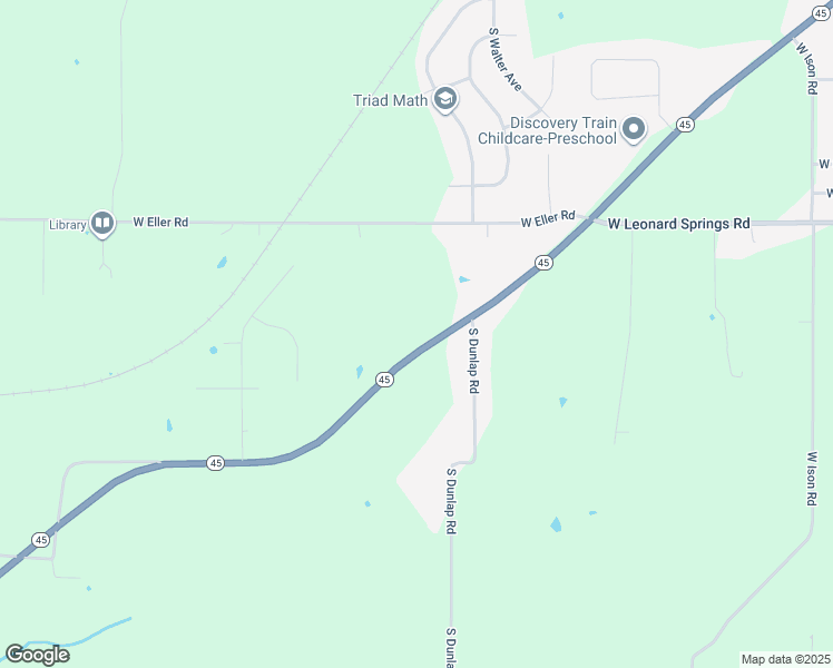 map of restaurants, bars, coffee shops, grocery stores, and more near 6558 Indiana 45 in Bloomington