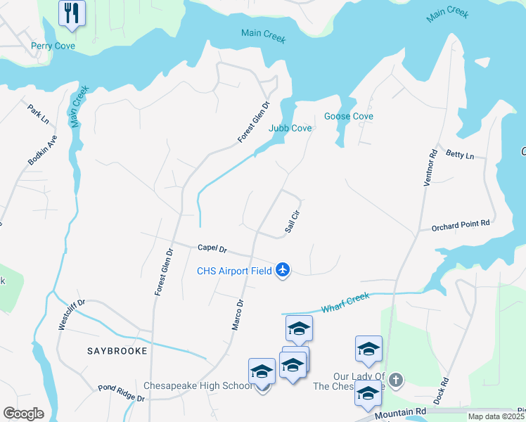 map of restaurants, bars, coffee shops, grocery stores, and more near 1554 Marco Drive in Pasadena