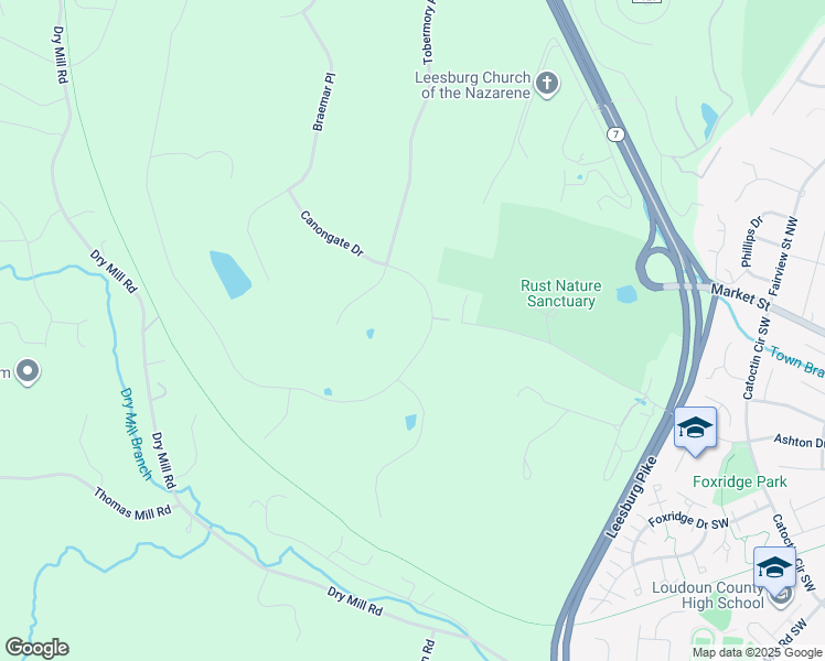 map of restaurants, bars, coffee shops, grocery stores, and more near 40777 Canongate Drive in Leesburg