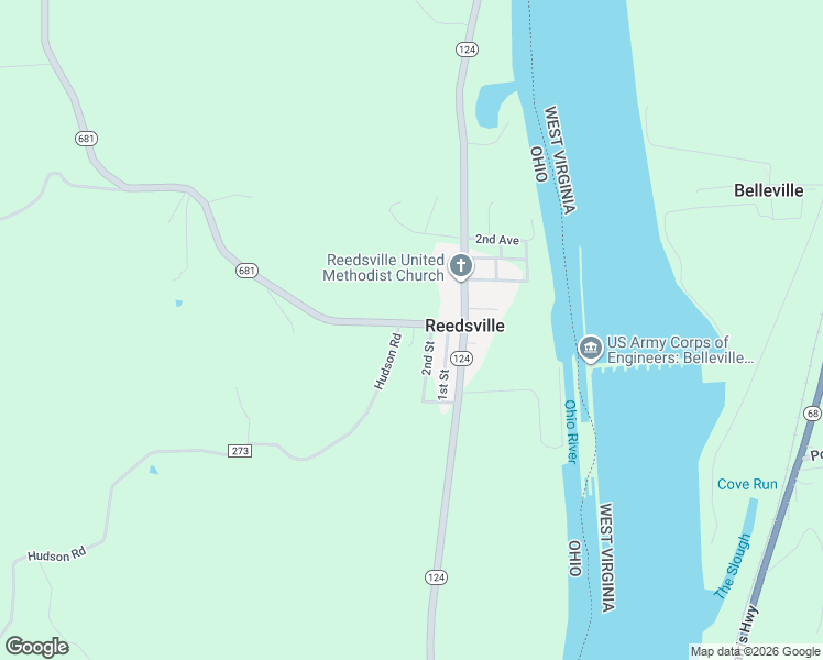 map of restaurants, bars, coffee shops, grocery stores, and more near 55398 Hudson Road in Reedsville