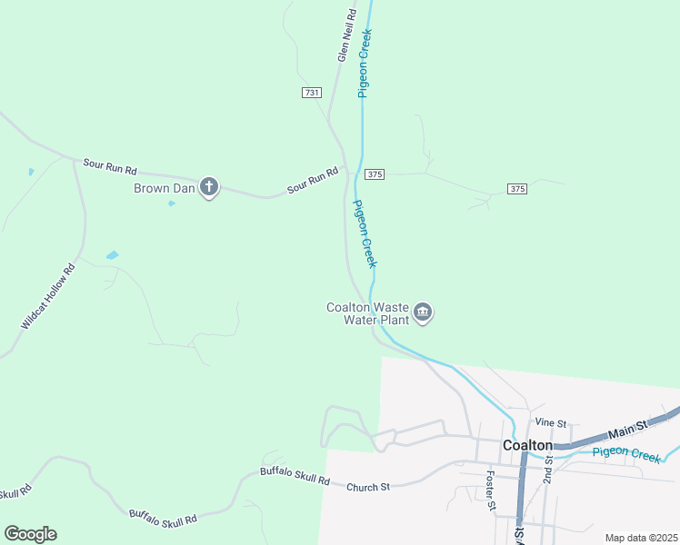map of restaurants, bars, coffee shops, grocery stores, and more near 6074 Sour Run Road in Wellston