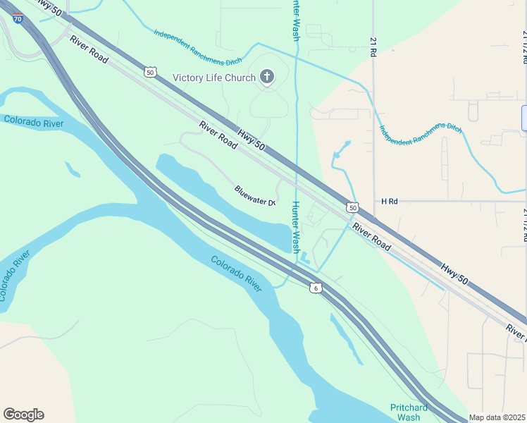 map of restaurants, bars, coffee shops, grocery stores, and more near 2067 Blue Water Drive in Fruita