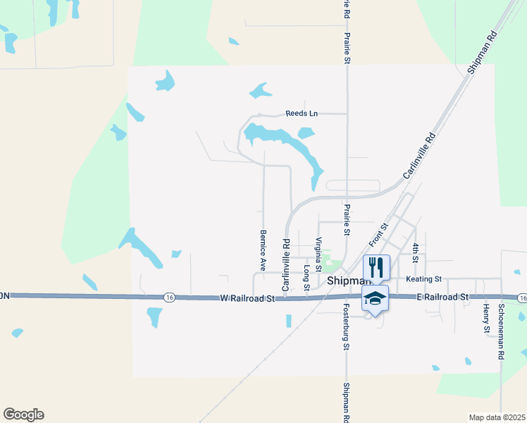 map of restaurants, bars, coffee shops, grocery stores, and more near 686 Bernice Avenue in Shipman
