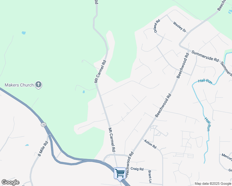 map of restaurants, bars, coffee shops, grocery stores, and more near 8664 Apple Blossom Lane in Cincinnati