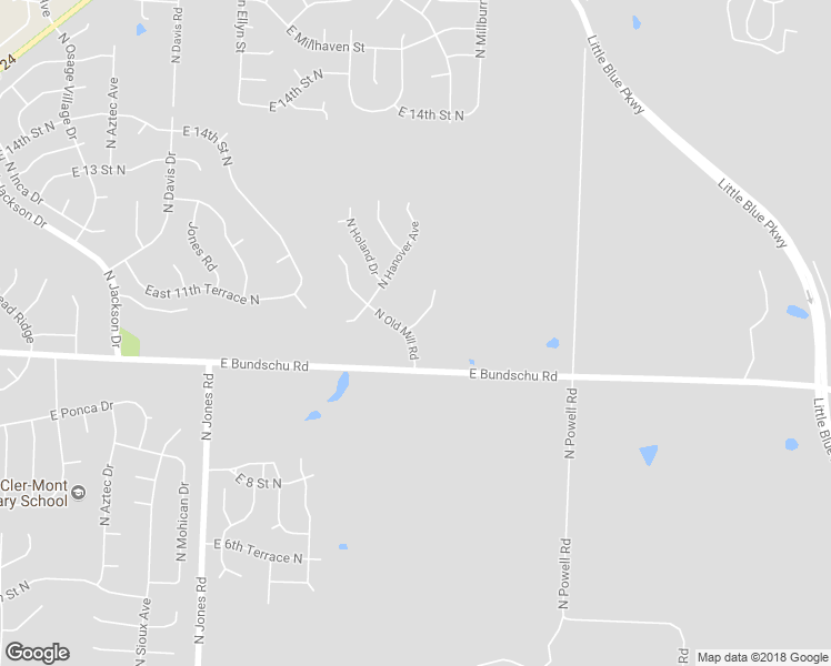 map of restaurants, bars, coffee shops, grocery stores, and more near 1031 North Old Mill Road in Independence