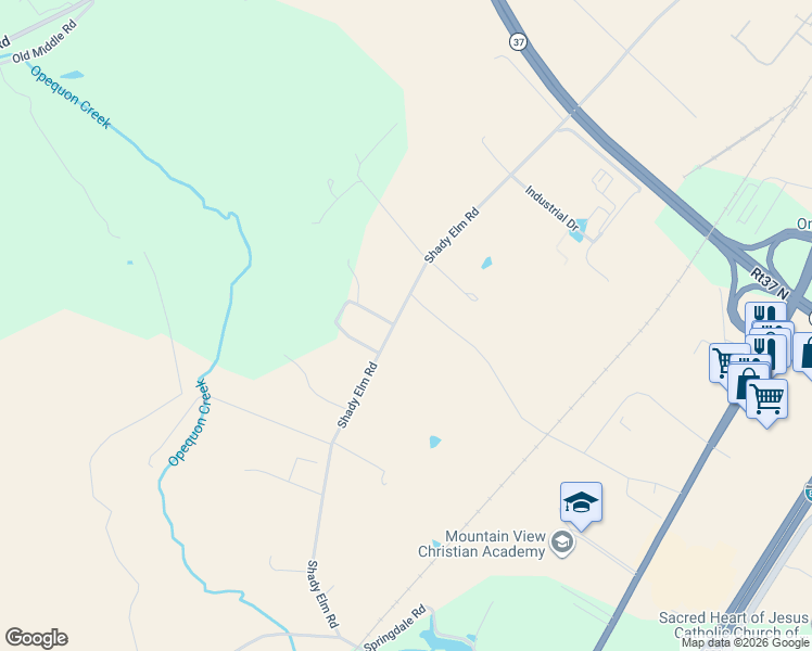 map of restaurants, bars, coffee shops, grocery stores, and more near 651-689 Shady Elm Road in Winchester