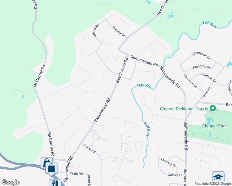 map of restaurants, bars, coffee shops, grocery stores, and more near 4778 Beechwood Road in Cincinnati