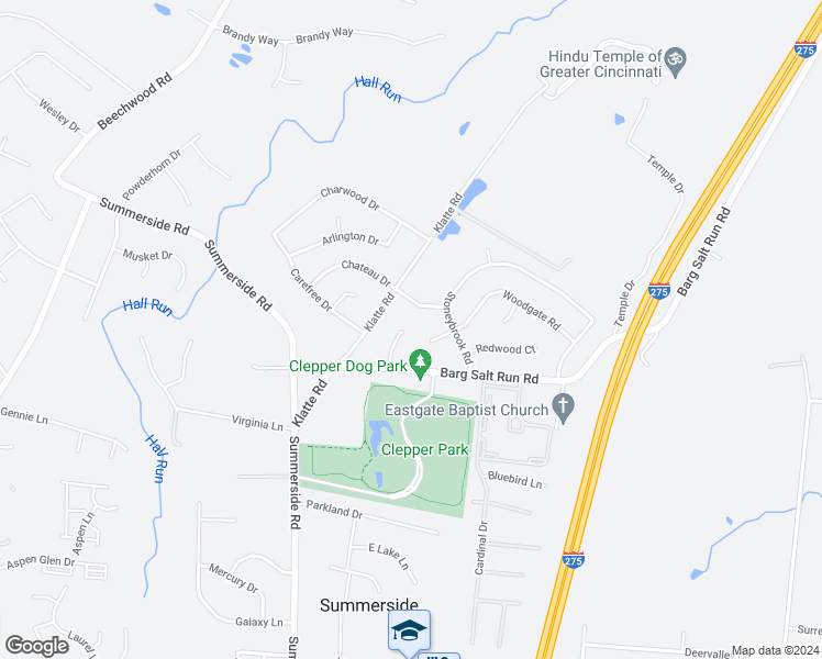 map of restaurants, bars, coffee shops, grocery stores, and more near 4788 Shadowood Court in Cincinnati