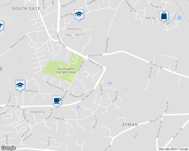 map of restaurants, bars, coffee shops, grocery stores, and more near 268 Glenda Court in Millersville