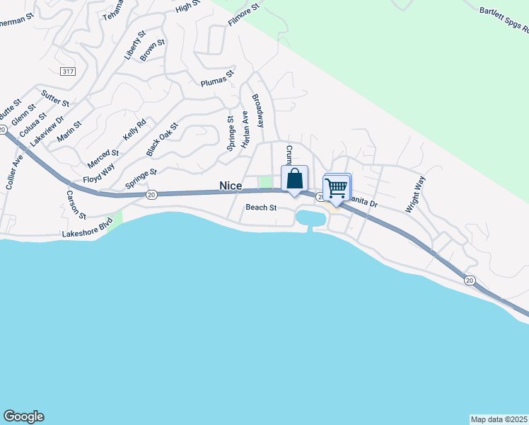 map of restaurants, bars, coffee shops, grocery stores, and more near 3489 Beach Street in Nice