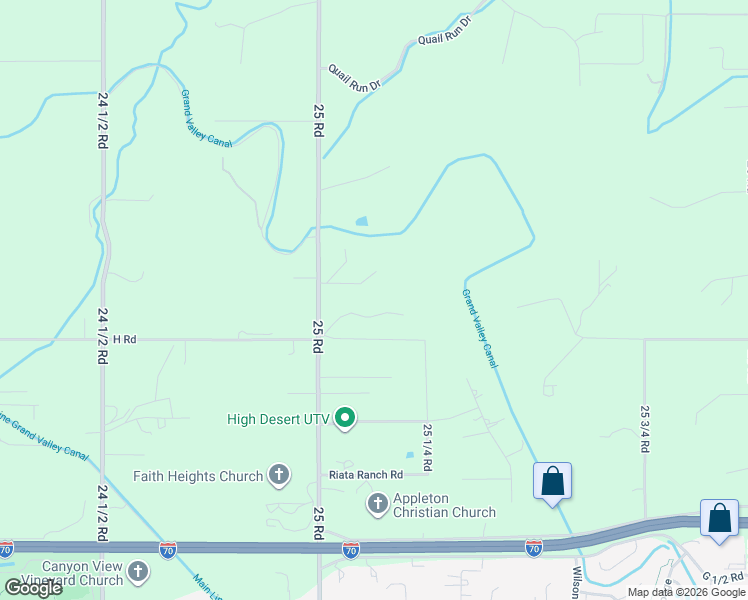 map of restaurants, bars, coffee shops, grocery stores, and more near 820 25 Road in Grand Junction