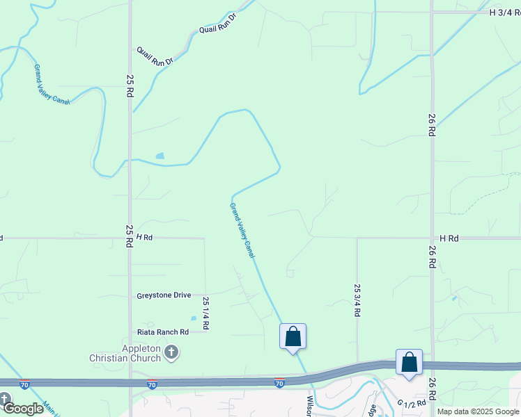 map of restaurants, bars, coffee shops, grocery stores, and more near 2545 Canaan Way in Grand Junction