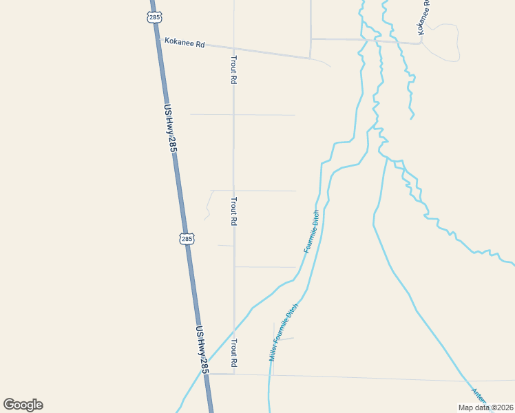 map of restaurants, bars, coffee shops, grocery stores, and more near 136 Black Knat Road in Fairplay